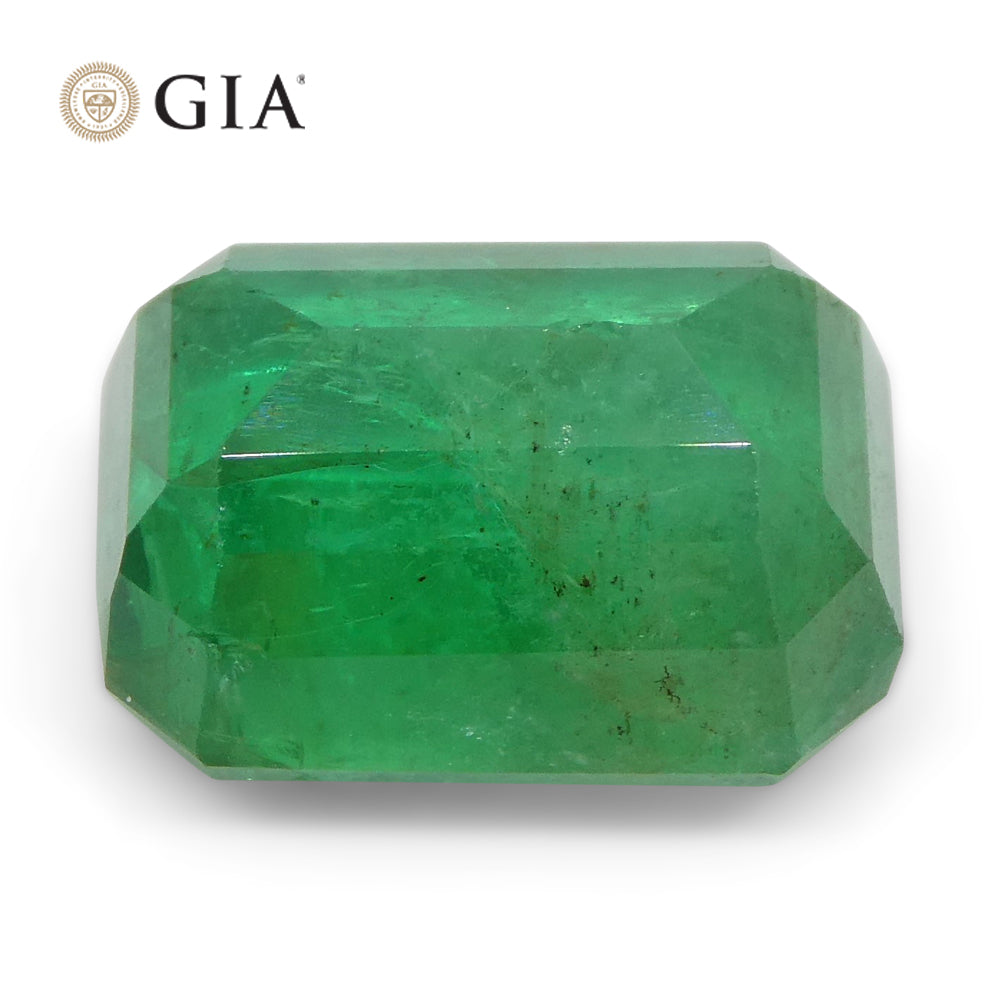 6.45ct Octagonal/Emerald Cut Green Emerald GIA Certified Russia - Skyjems Wholesale Gemstones