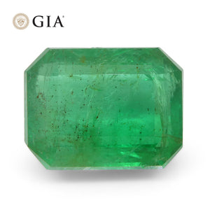 6.45ct Octagonal/Emerald Cut Green Emerald GIA Certified Russia - Skyjems Wholesale Gemstones