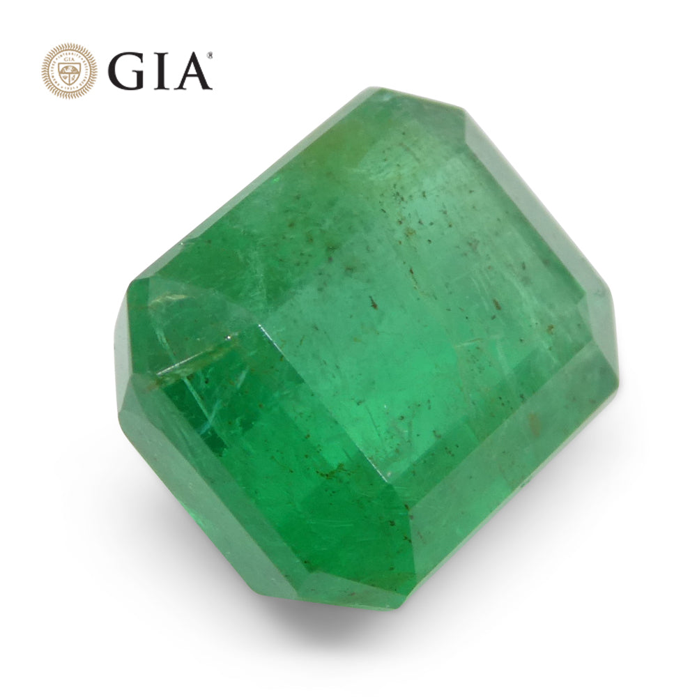 6.45ct Octagonal/Emerald Cut Green Emerald GIA Certified Russia - Skyjems Wholesale Gemstones