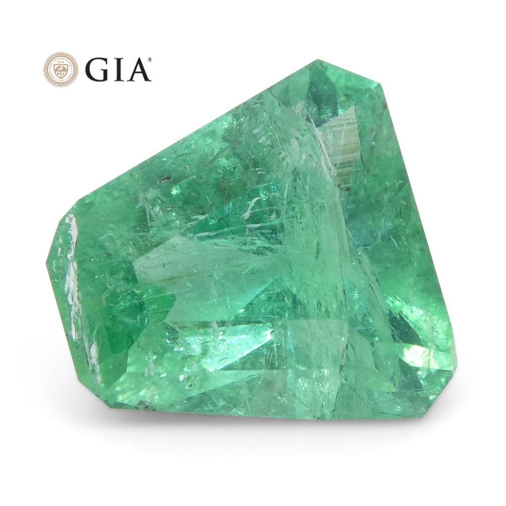 3.06ct Shield Emerald GIA Certified Ethiopian F1/Minor - Skyjems Wholesale Gemstones