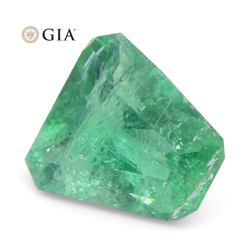 3.06ct Shield Emerald GIA Certified Ethiopian F1/Minor - Skyjems Wholesale Gemstones