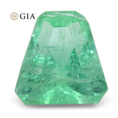 3.06ct Shield Emerald GIA Certified Ethiopian F1/Minor