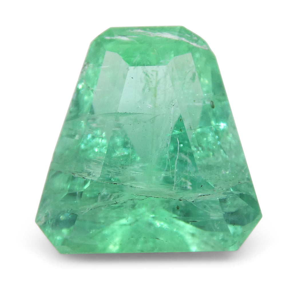 3.06ct Shield Emerald GIA Certified Ethiopian F1/Minor - Skyjems Wholesale Gemstones