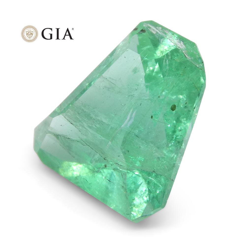 3.06ct Shield Emerald GIA Certified Ethiopian F1/Minor - Skyjems Wholesale Gemstones