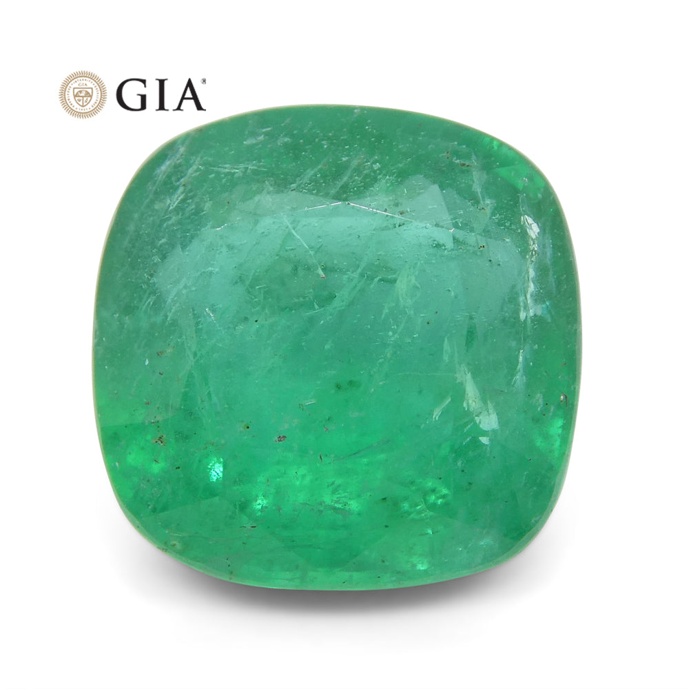 3.94 ct Cushion Emerald GIA Certified