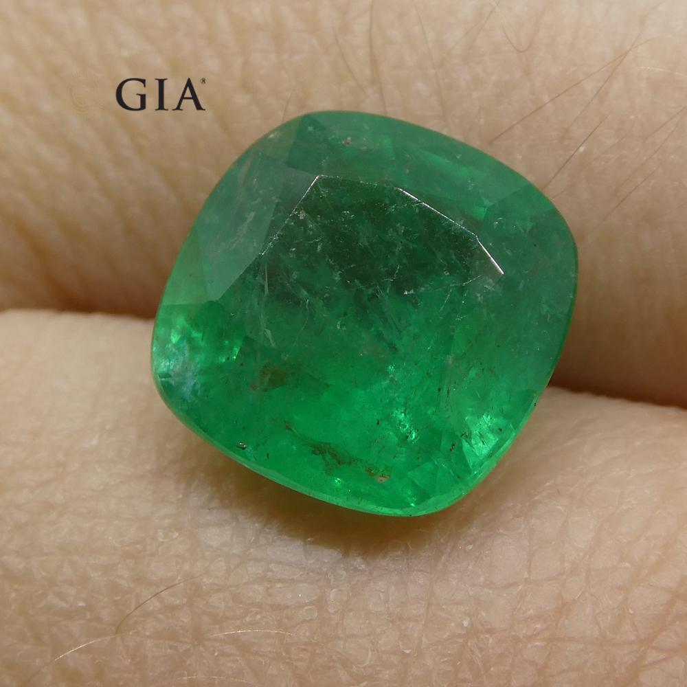 3.94 ct Cushion Emerald GIA Certified - Skyjems Wholesale Gemstones