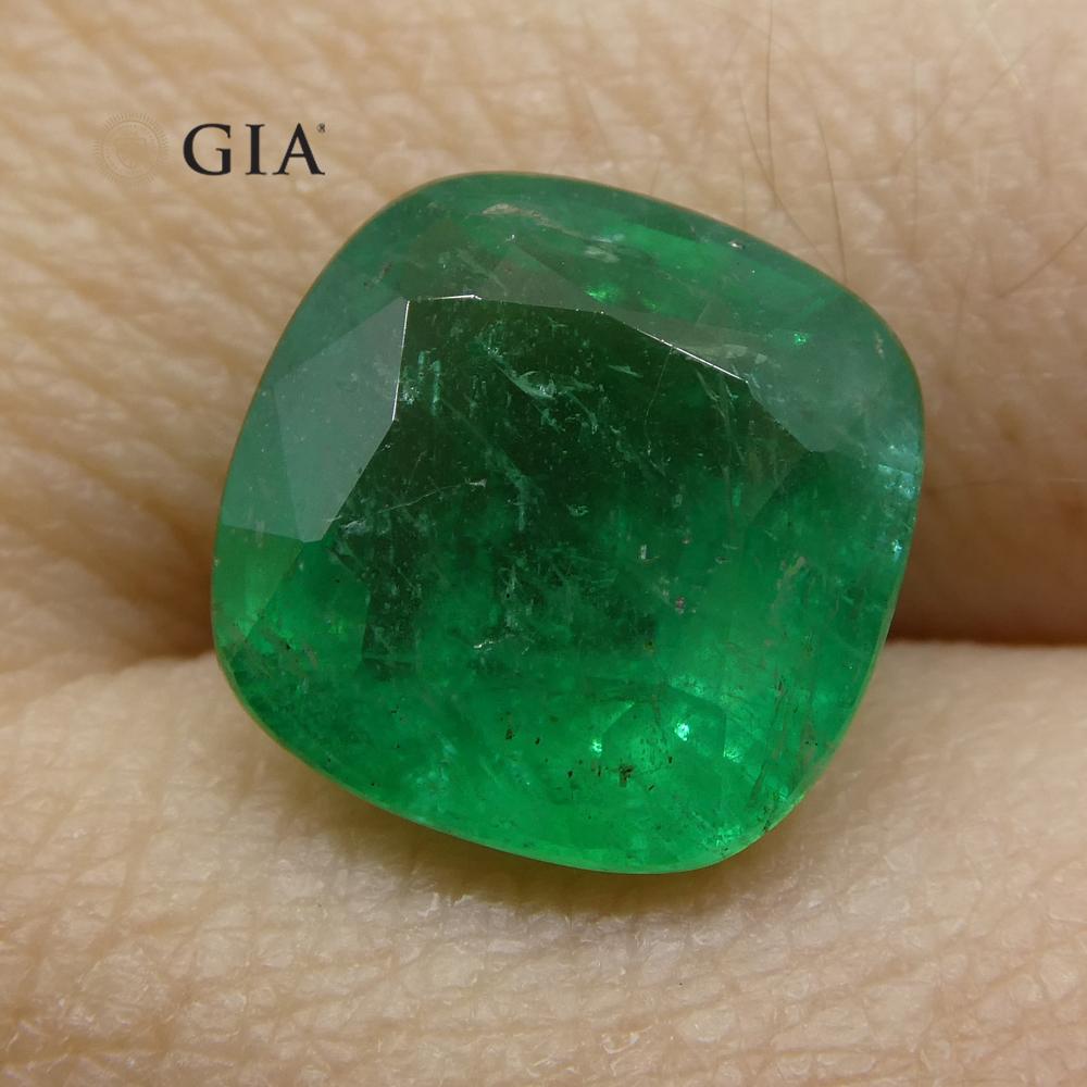 3.94 ct Cushion Emerald GIA Certified - Skyjems Wholesale Gemstones