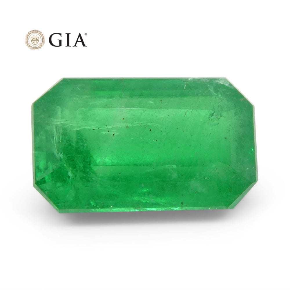 3.87 ct Octagonal/Emerald Cut Emerald GIA Certified