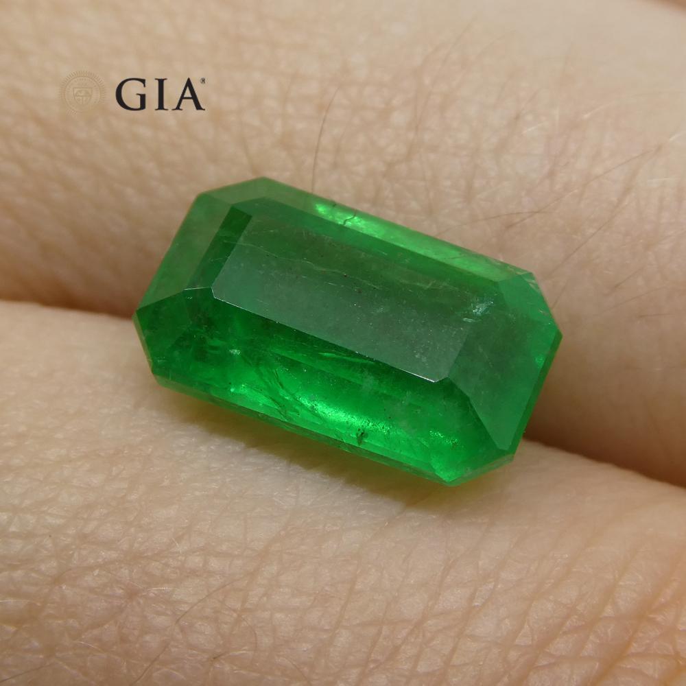 3.87 ct Octagonal/Emerald Cut Emerald GIA Certified - Skyjems Wholesale Gemstones