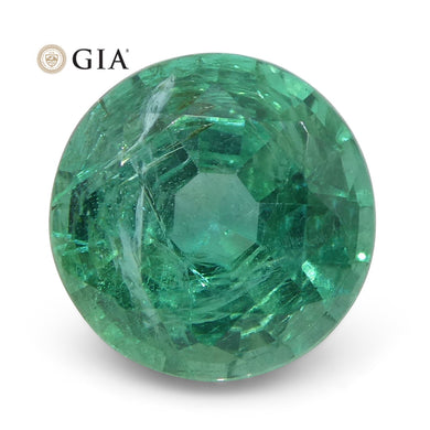 1.5ct Round Emerald GIA Certified Zambian - Skyjems Wholesale Gemstones