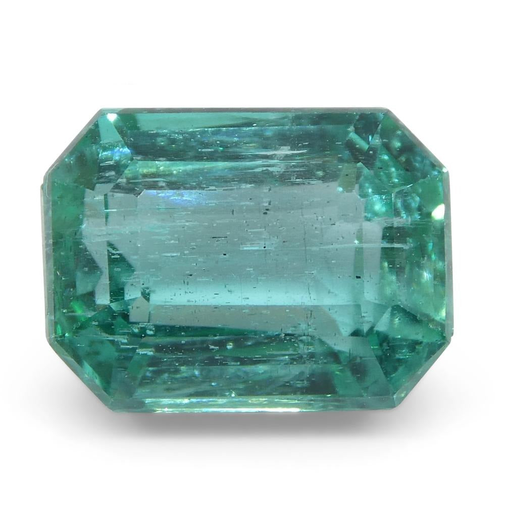 3.1ct Octagonal/Emerald Cut Emerald GIA Certified Zambian - Skyjems Wholesale Gemstones