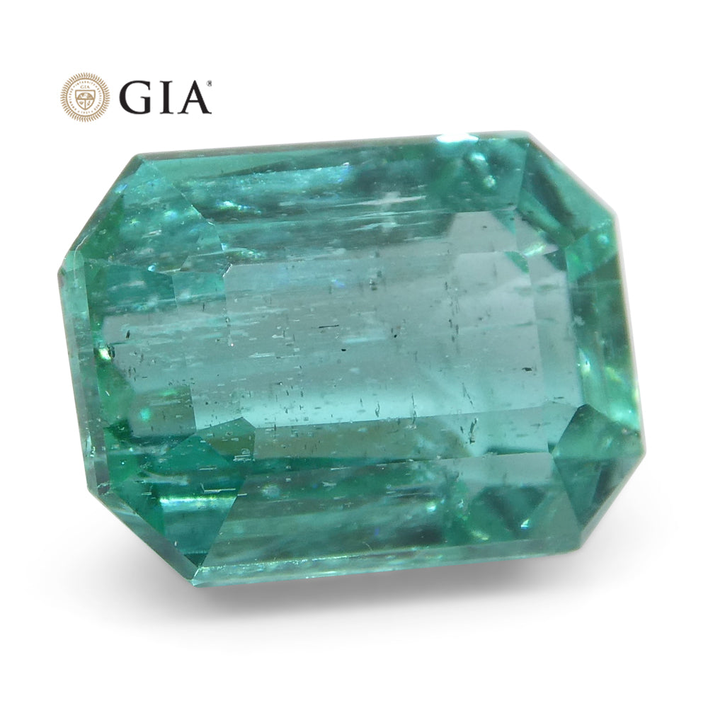 3.1ct Octagonal/Emerald Cut Emerald GIA Certified Zambian - Skyjems Wholesale Gemstones