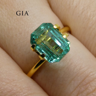3.1ct Octagonal/Emerald Cut Emerald GIA Certified Zambian - Skyjems Wholesale Gemstones