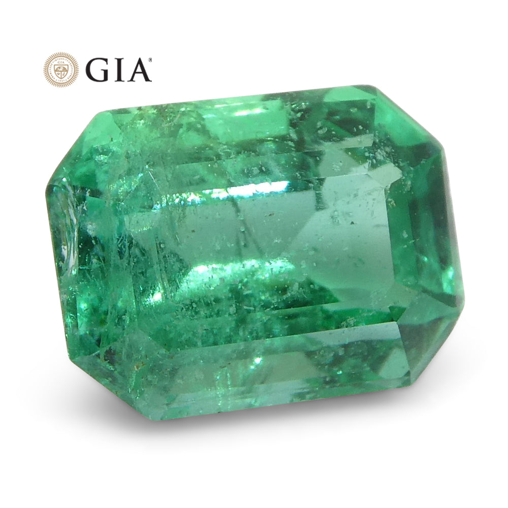 1.37ct Octagonal/Emerald Cut Emerald GIA Certified Zambian - Skyjems Wholesale Gemstones