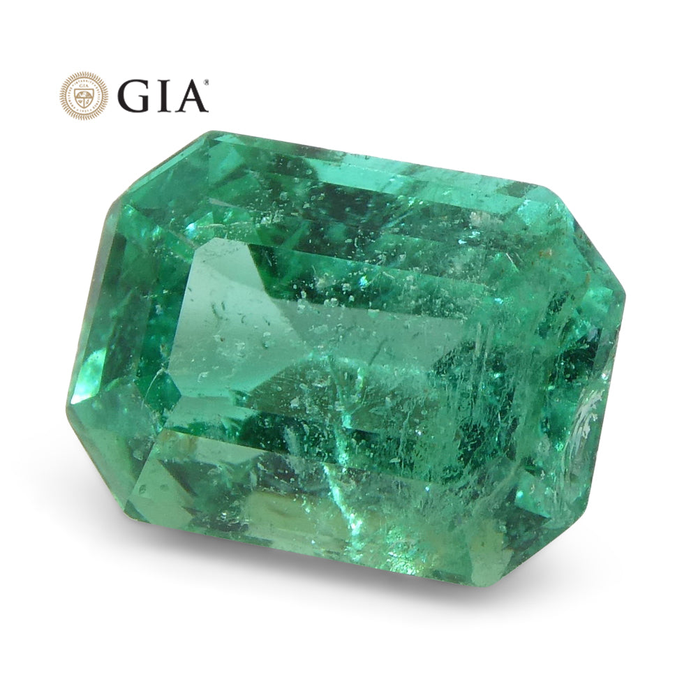 1.37ct Octagonal/Emerald Cut Emerald GIA Certified Zambian - Skyjems Wholesale Gemstones