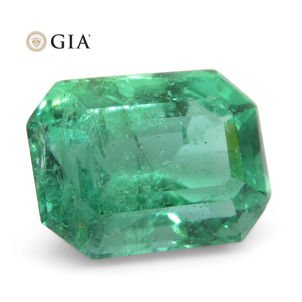 1.37ct Octagonal/Emerald Cut Emerald GIA Certified Zambian - Skyjems Wholesale Gemstones