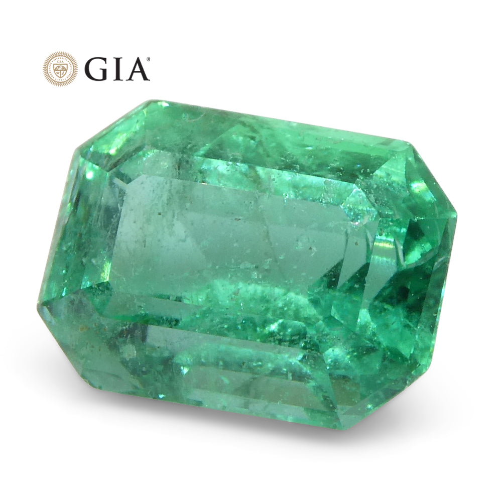 1.37ct Octagonal/Emerald Cut Emerald GIA Certified Zambian - Skyjems Wholesale Gemstones