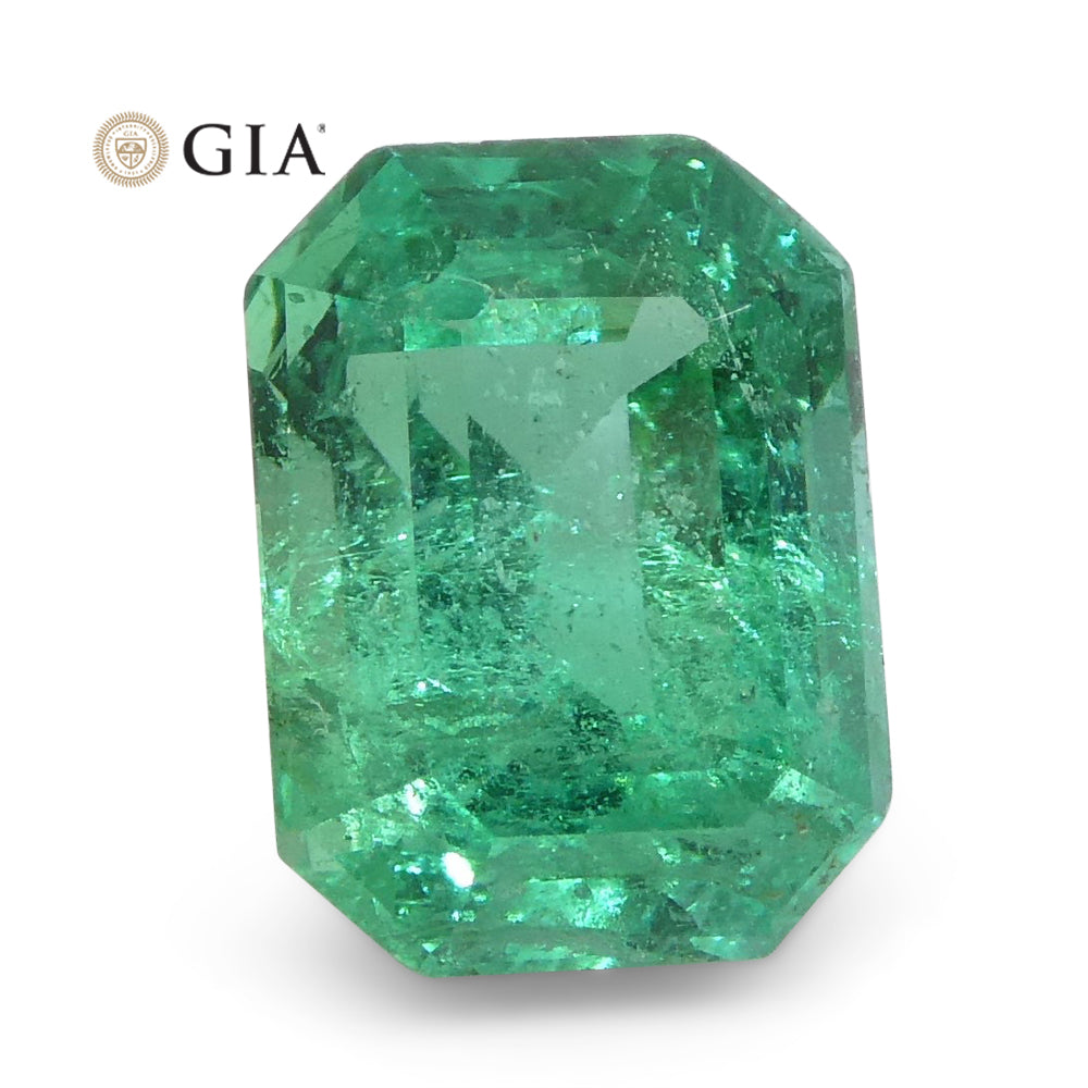 1.37ct Octagonal/Emerald Cut Emerald GIA Certified Zambian - Skyjems Wholesale Gemstones