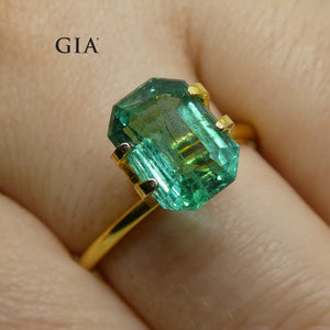 2.78ct Octagonal/Emerald Cut Emerald GIA Certified Zambian - Skyjems Wholesale Gemstones