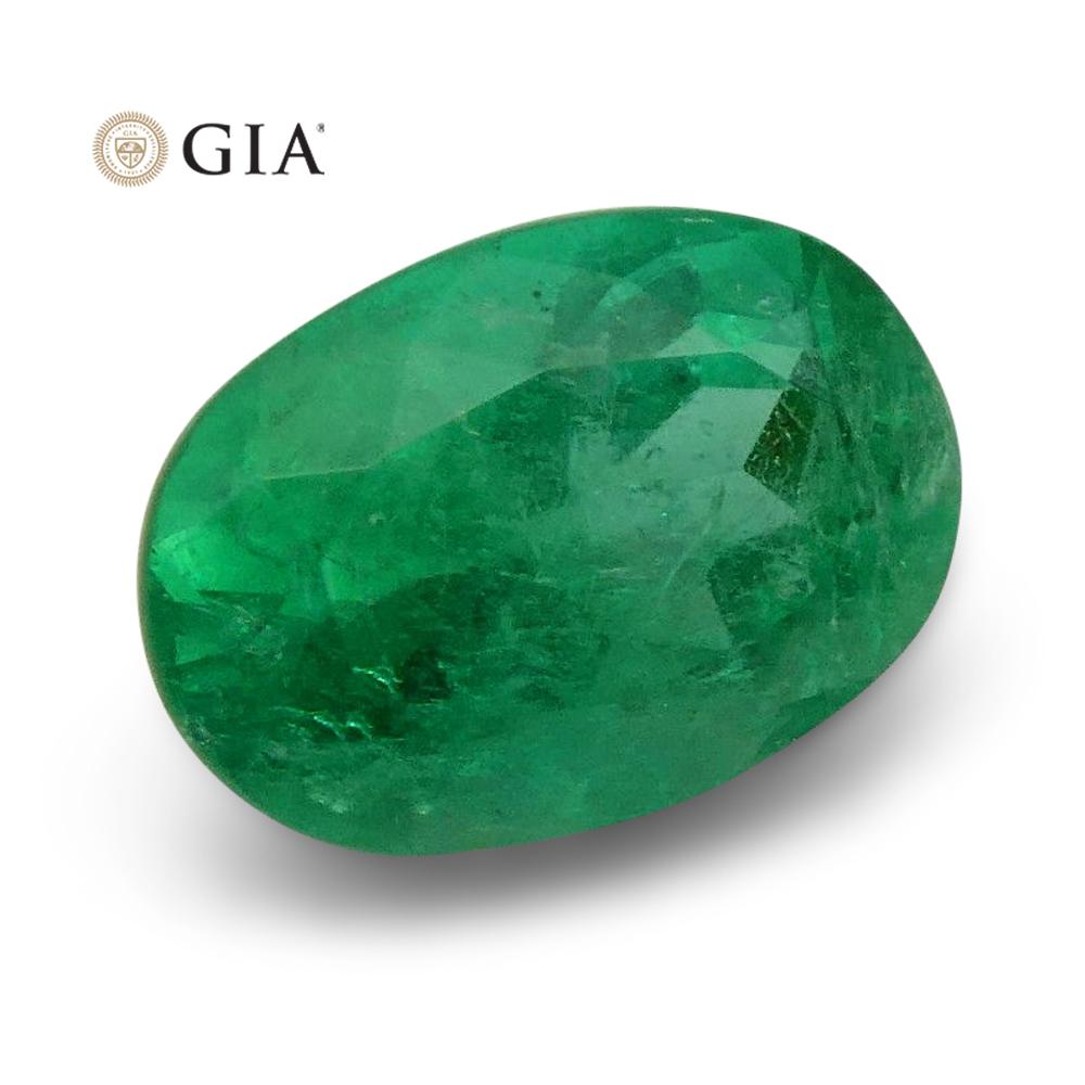 1.45 ct Oval Green Colombian Emerald, GIA Certified Natural Beryl from SkyJems Gemstones Canada