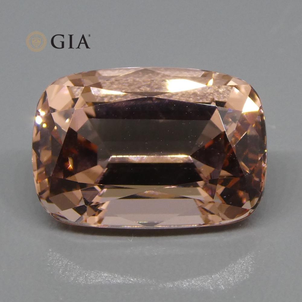 9.70ct Cushion Morganite GIA Certified - Skyjems Wholesale Gemstones