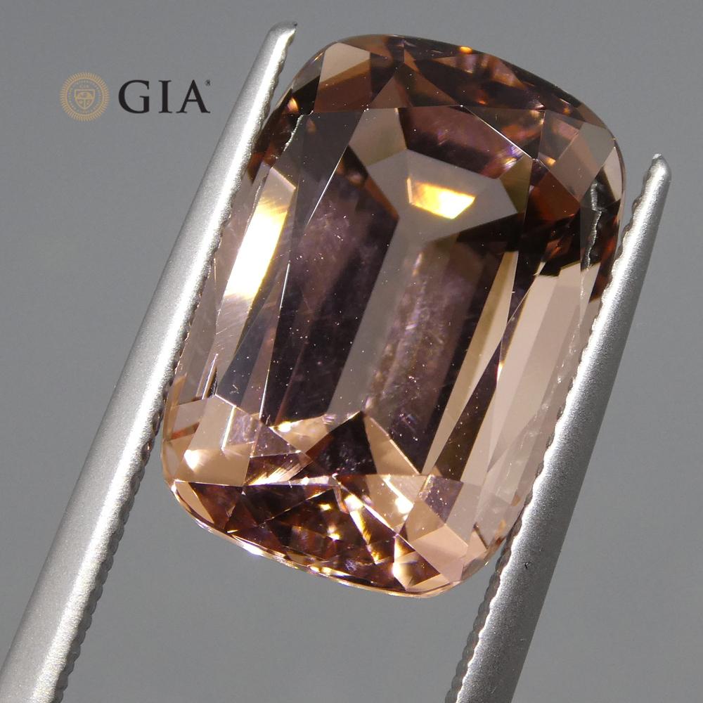 9.70ct Cushion Morganite GIA Certified - Skyjems Wholesale Gemstones