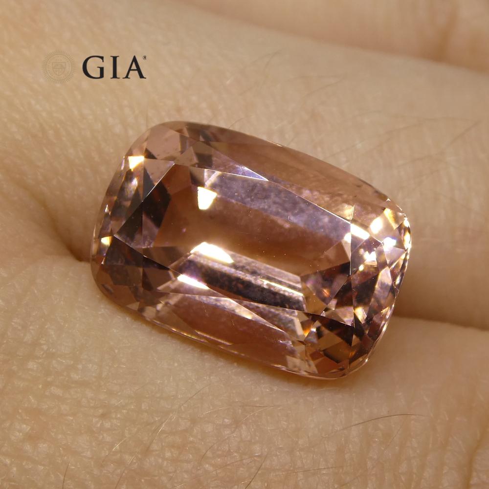 9.70ct Cushion Morganite GIA Certified - Skyjems Wholesale Gemstones