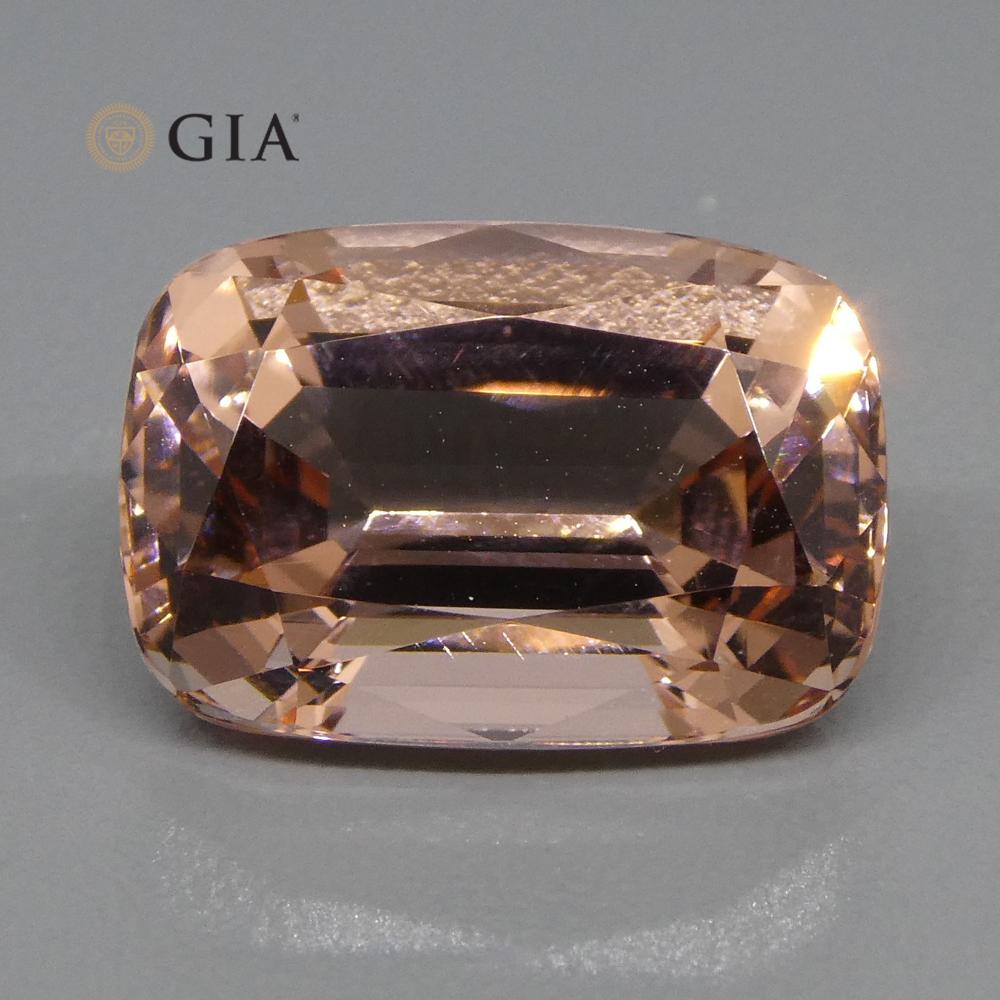 9.70ct Cushion Morganite GIA Certified - Skyjems Wholesale Gemstones