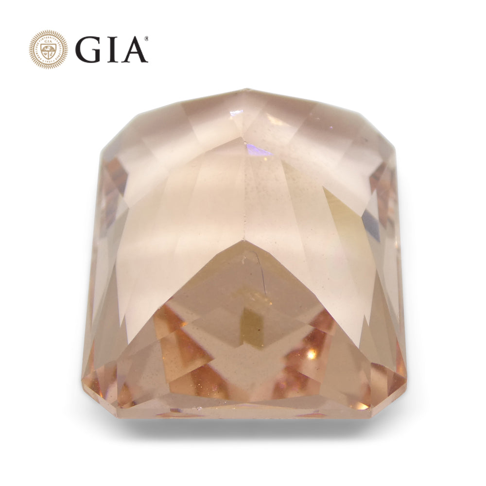 24.65ct Octagonal Orangy Pink Morganite GIA Certified - Skyjems Wholesale Gemstones