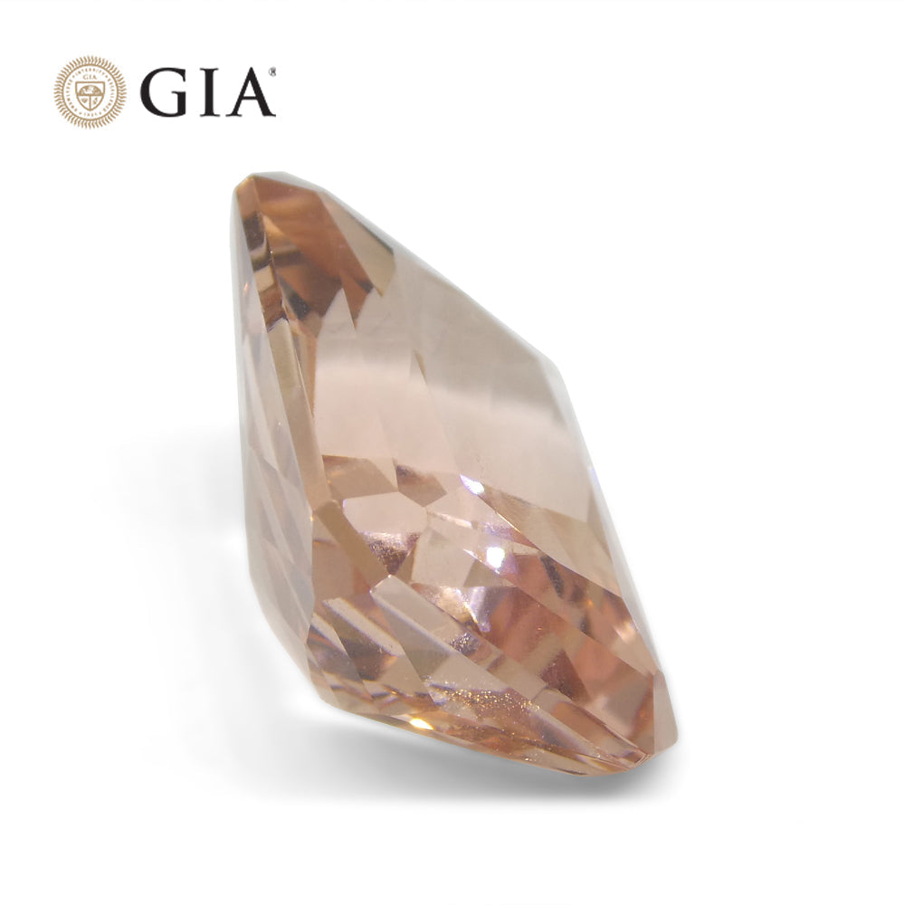 24.65ct Octagonal Orangy Pink Morganite GIA Certified - Skyjems Wholesale Gemstones