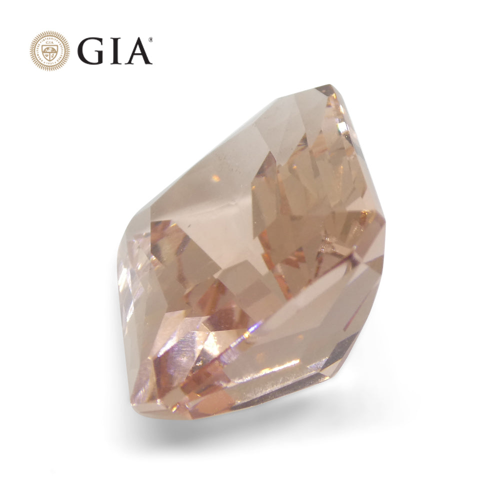 24.65ct Octagonal Orangy Pink Morganite GIA Certified - Skyjems Wholesale Gemstones