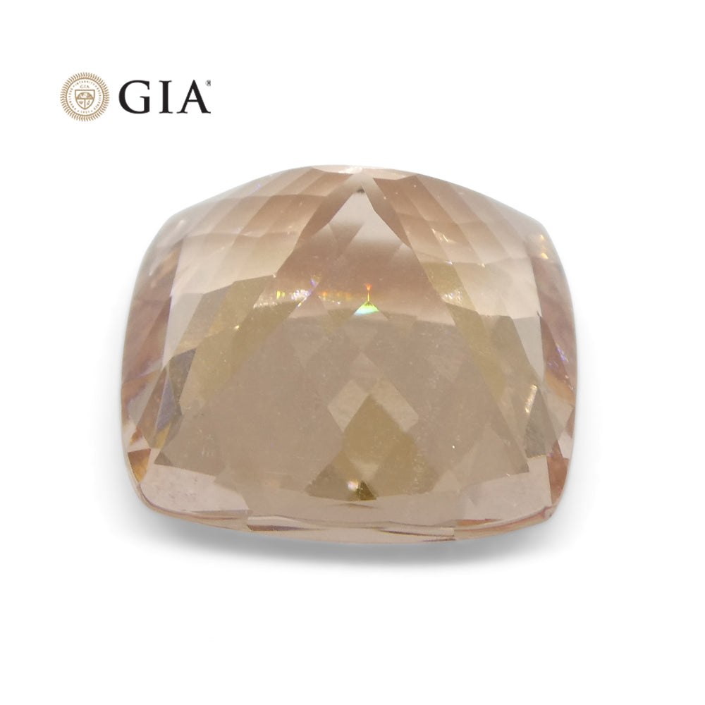 7.16ct Cushion Pink-Orange Morganite GIA Certified - Skyjems Wholesale Gemstones