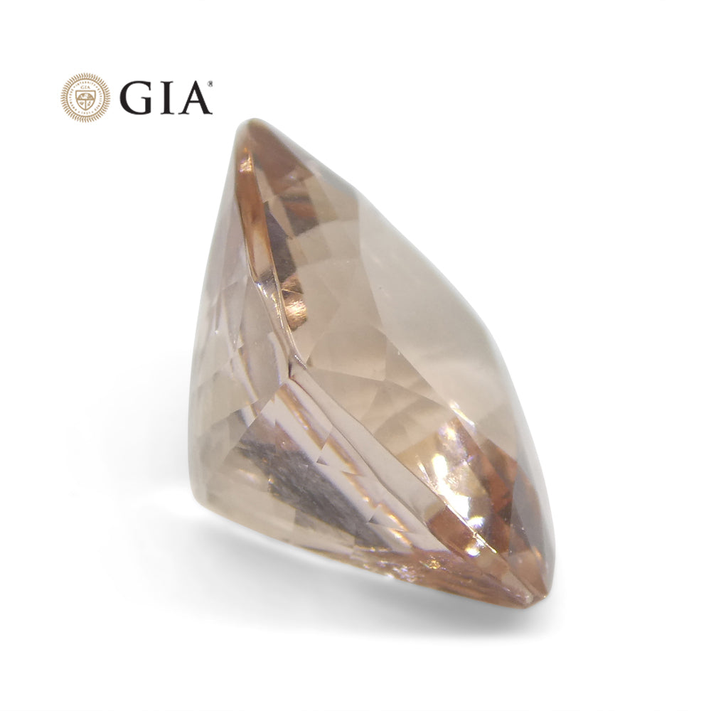 7.16ct Cushion Pink-Orange Morganite GIA Certified - Skyjems Wholesale Gemstones