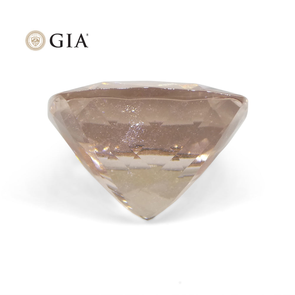 7.16ct Cushion Pink-Orange Morganite GIA Certified - Skyjems Wholesale Gemstones