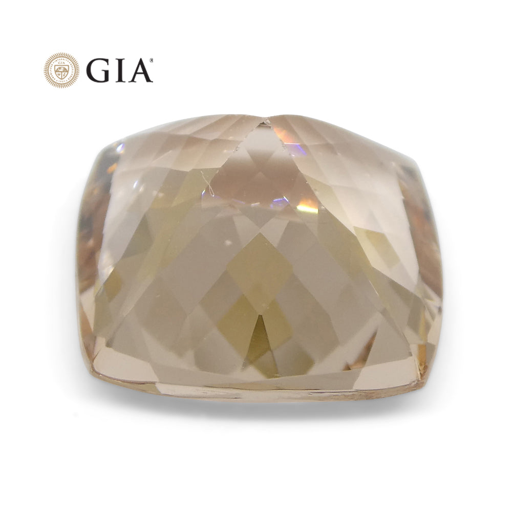 6.27ct Cushion Pink-Orange Morganite GIA Certified - Skyjems Wholesale Gemstones