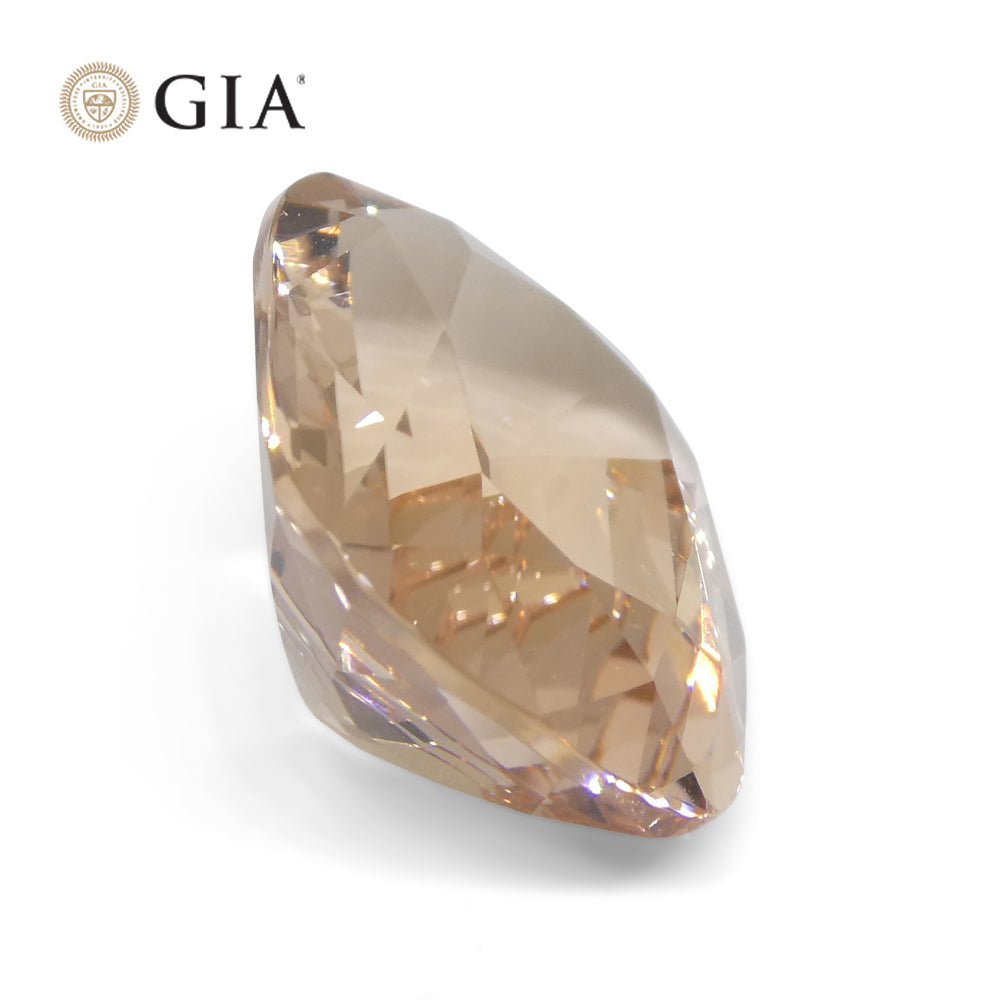 11.42ct Cushion Pinkish Orange Morganite GIA Certified - Skyjems Wholesale Gemstones