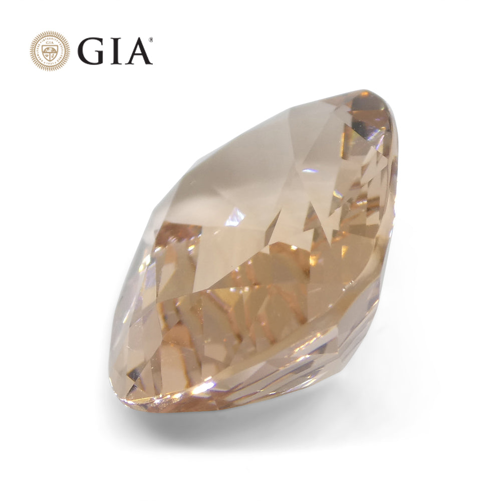 11.42ct Cushion Pinkish Orange Morganite GIA Certified - Skyjems Wholesale Gemstones