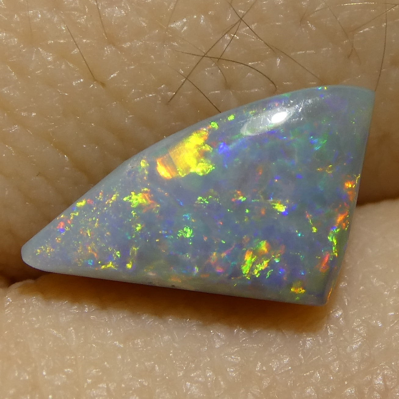 1.32ct Freeform Cabochon Gray Opal GIA Certified - Skyjems Wholesale Gemstones