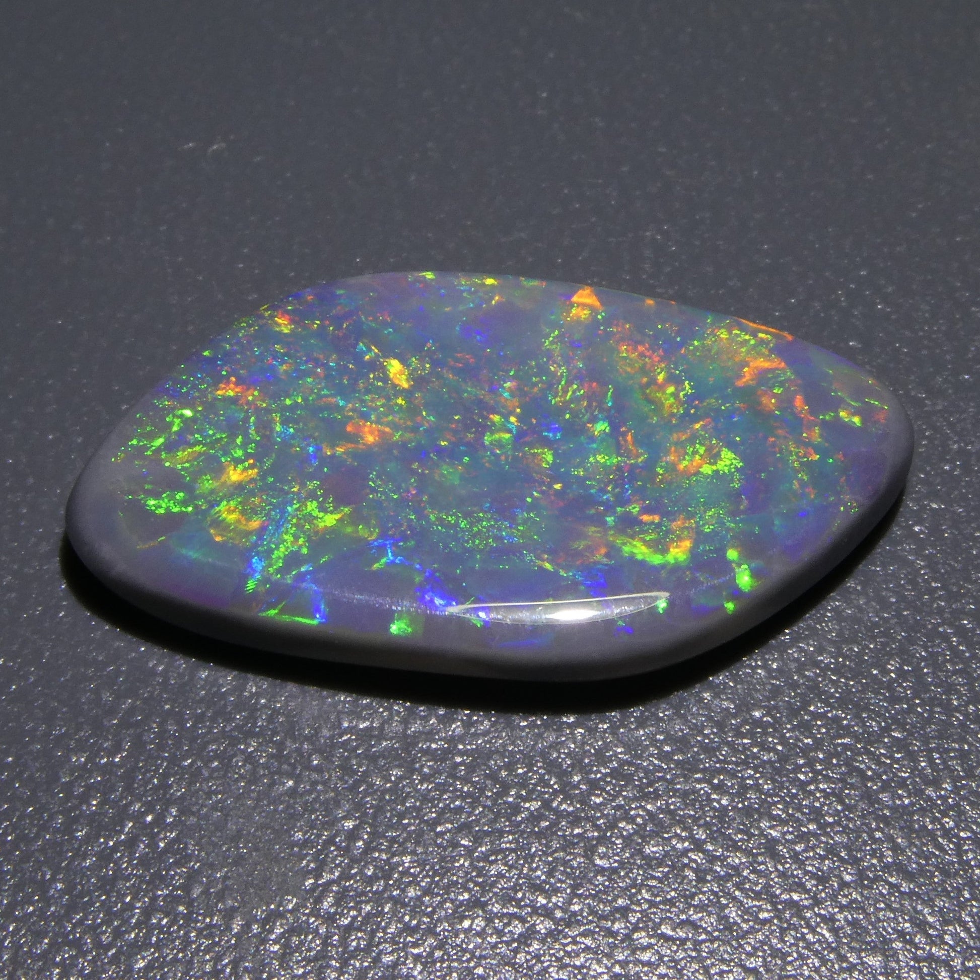 5.54ct Freeform Tablet Gray Opal GIA Certified Australia - Skyjems Wholesale Gemstones