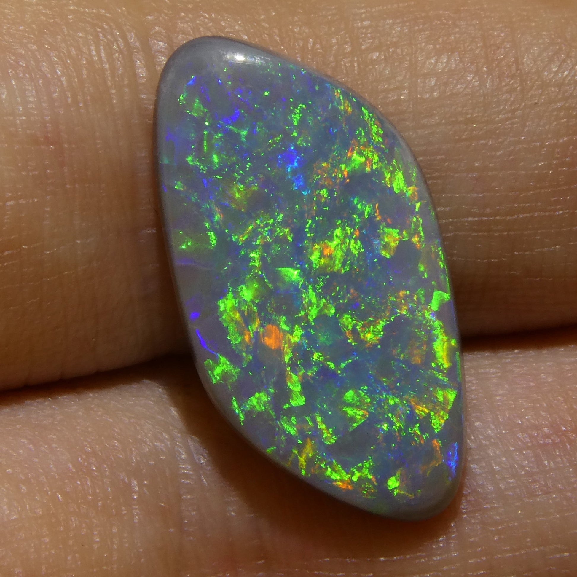 5.54ct Freeform Tablet Gray Opal GIA Certified Australia - Skyjems Wholesale Gemstones