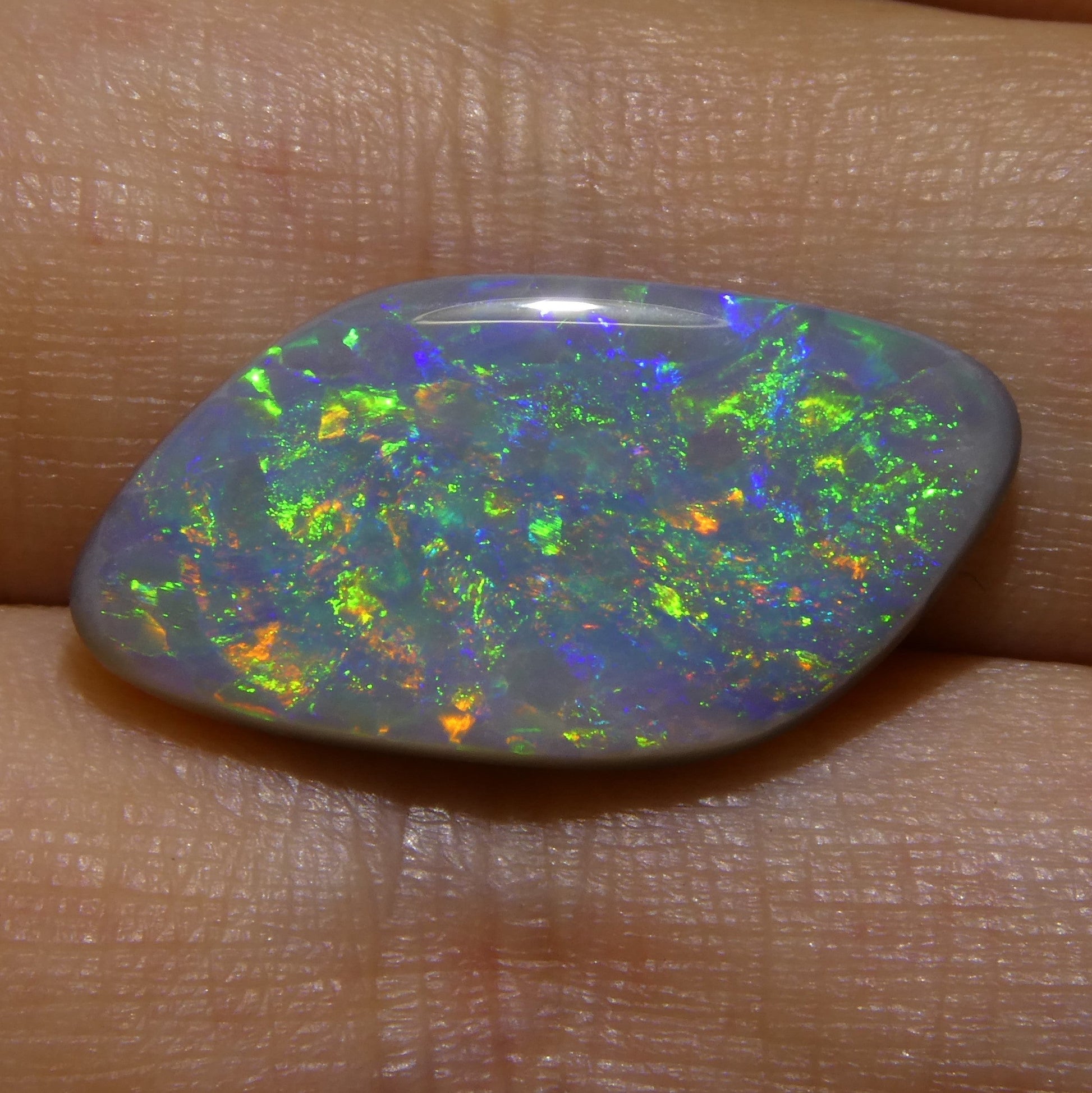 5.54ct Freeform Tablet Gray Opal GIA Certified Australia - Skyjems Wholesale Gemstones