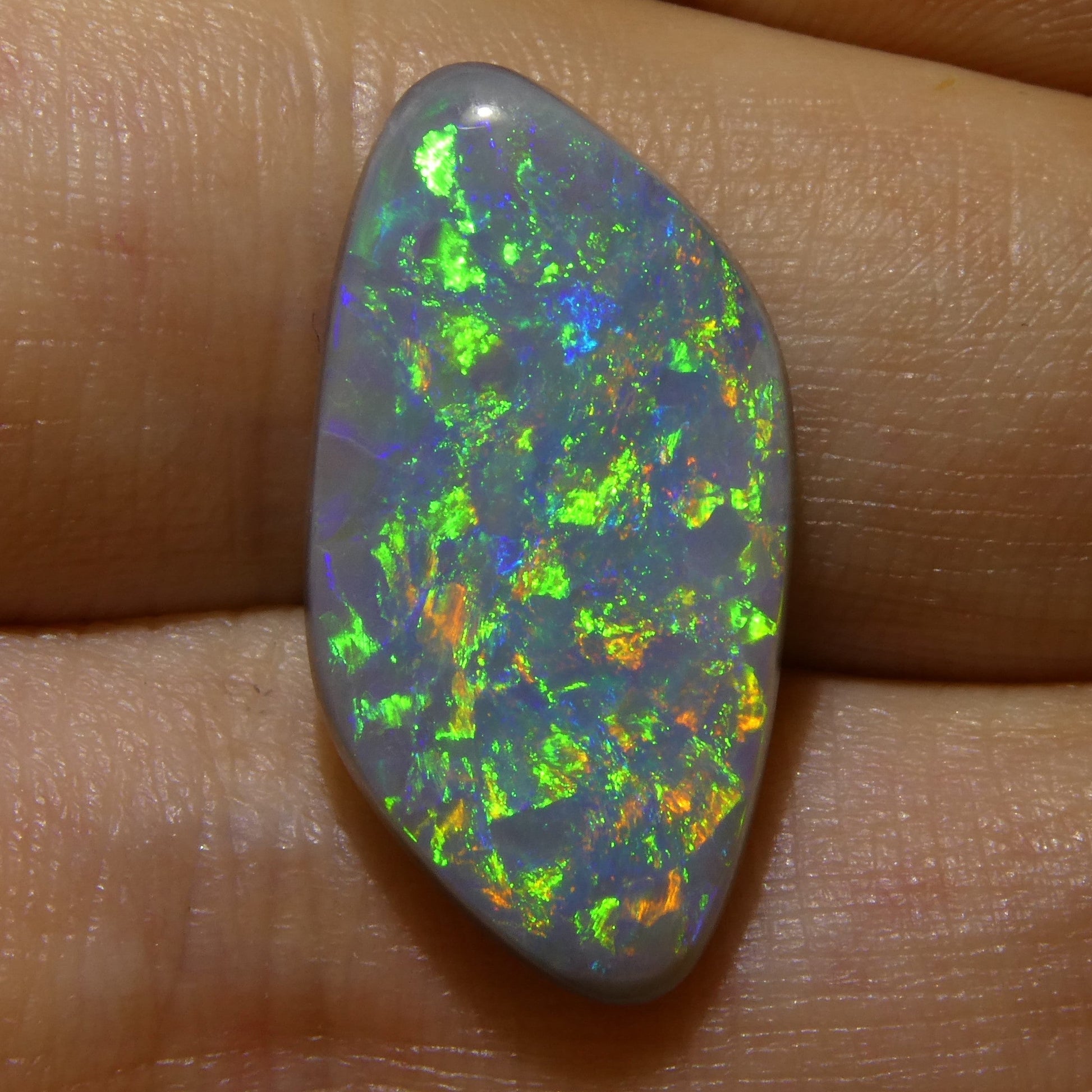 5.54ct Freeform Tablet Gray Opal GIA Certified Australia - Skyjems Wholesale Gemstones