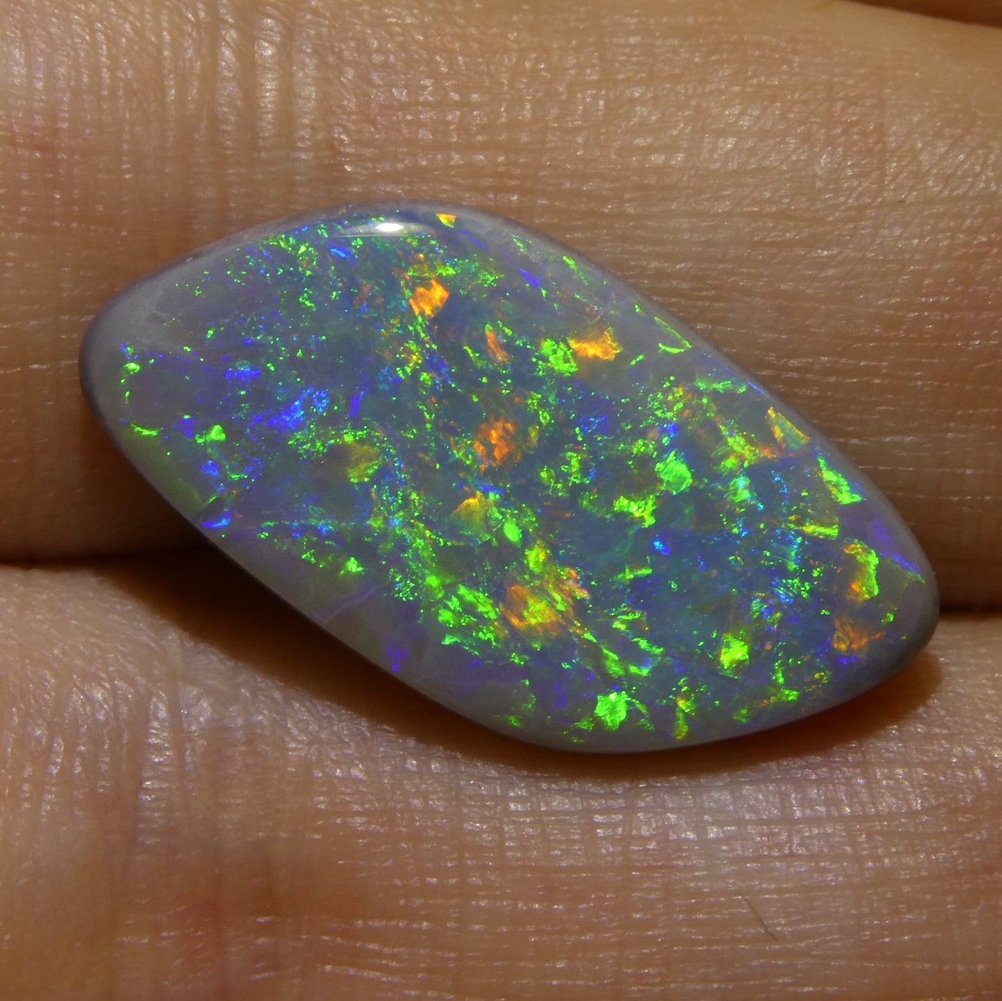 5.54ct Freeform Tablet Gray Opal GIA Certified Australia - Skyjems Wholesale Gemstones