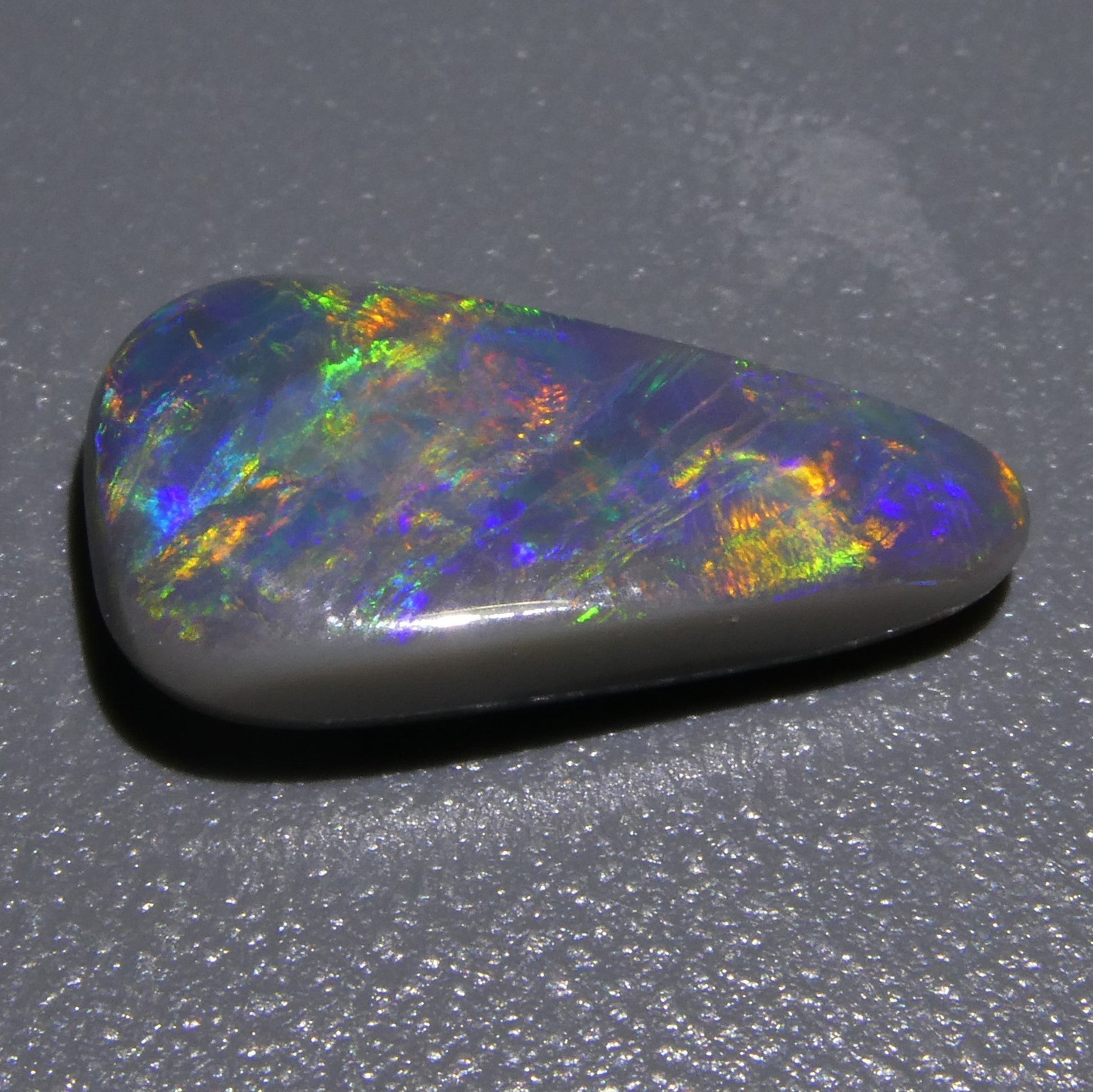 2.07ct Triangular Cabochon Black Opal GIA Certified Australia - Skyjems Wholesale Gemstones