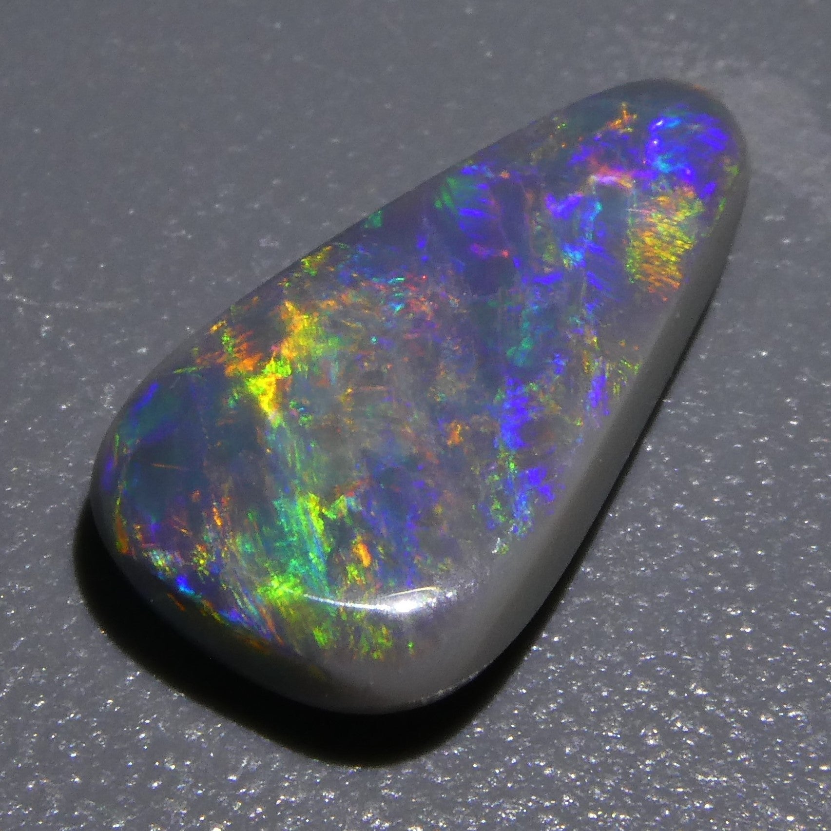 2.07ct Triangular Cabochon Black Opal GIA Certified Australia - Skyjems Wholesale Gemstones