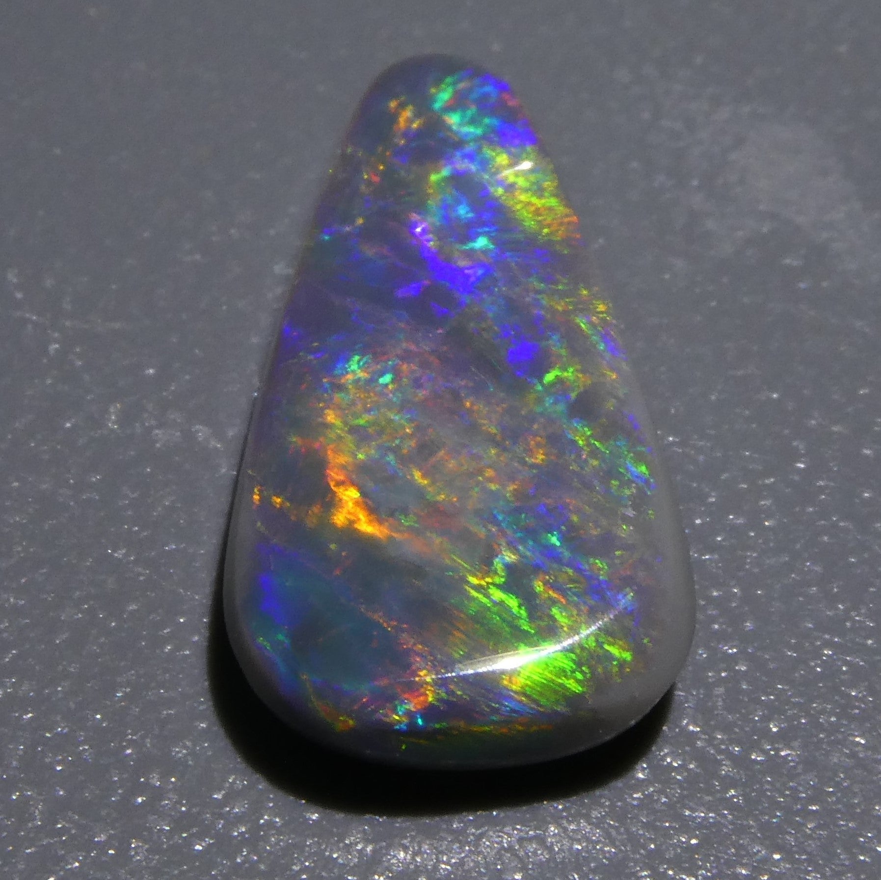 2.07ct Triangular Cabochon Black Opal GIA Certified Australia - Skyjems Wholesale Gemstones