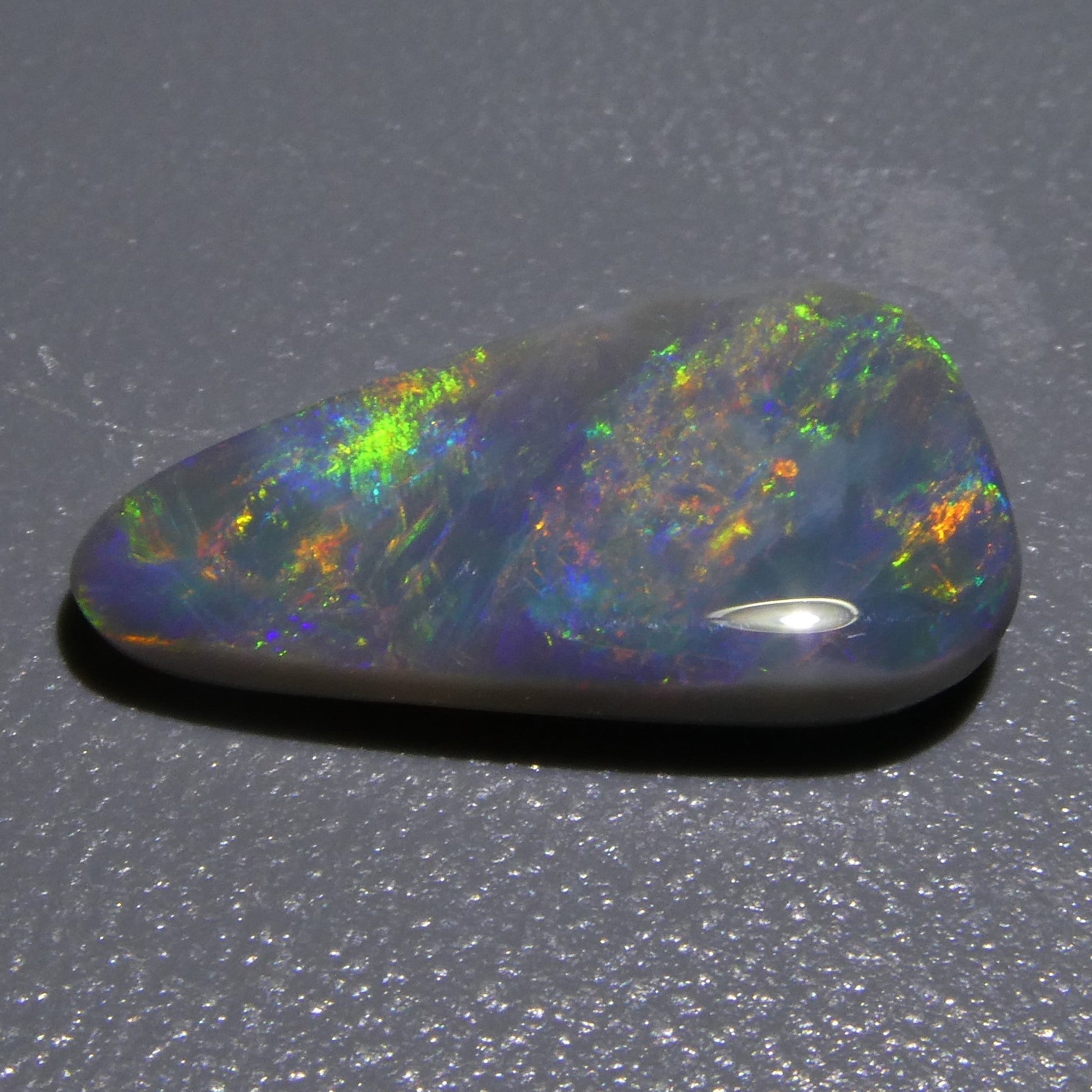 2.07ct Triangular Cabochon Black Opal GIA Certified Australia - Skyjems Wholesale Gemstones