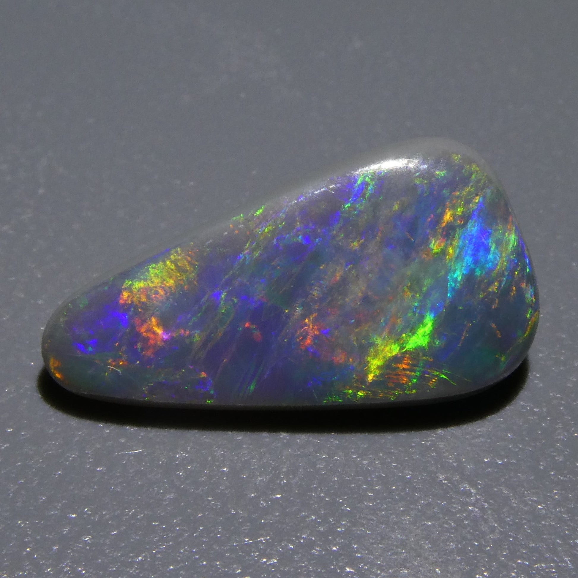 2.07ct Triangular Cabochon Black Opal GIA Certified Australia - Skyjems Wholesale Gemstones