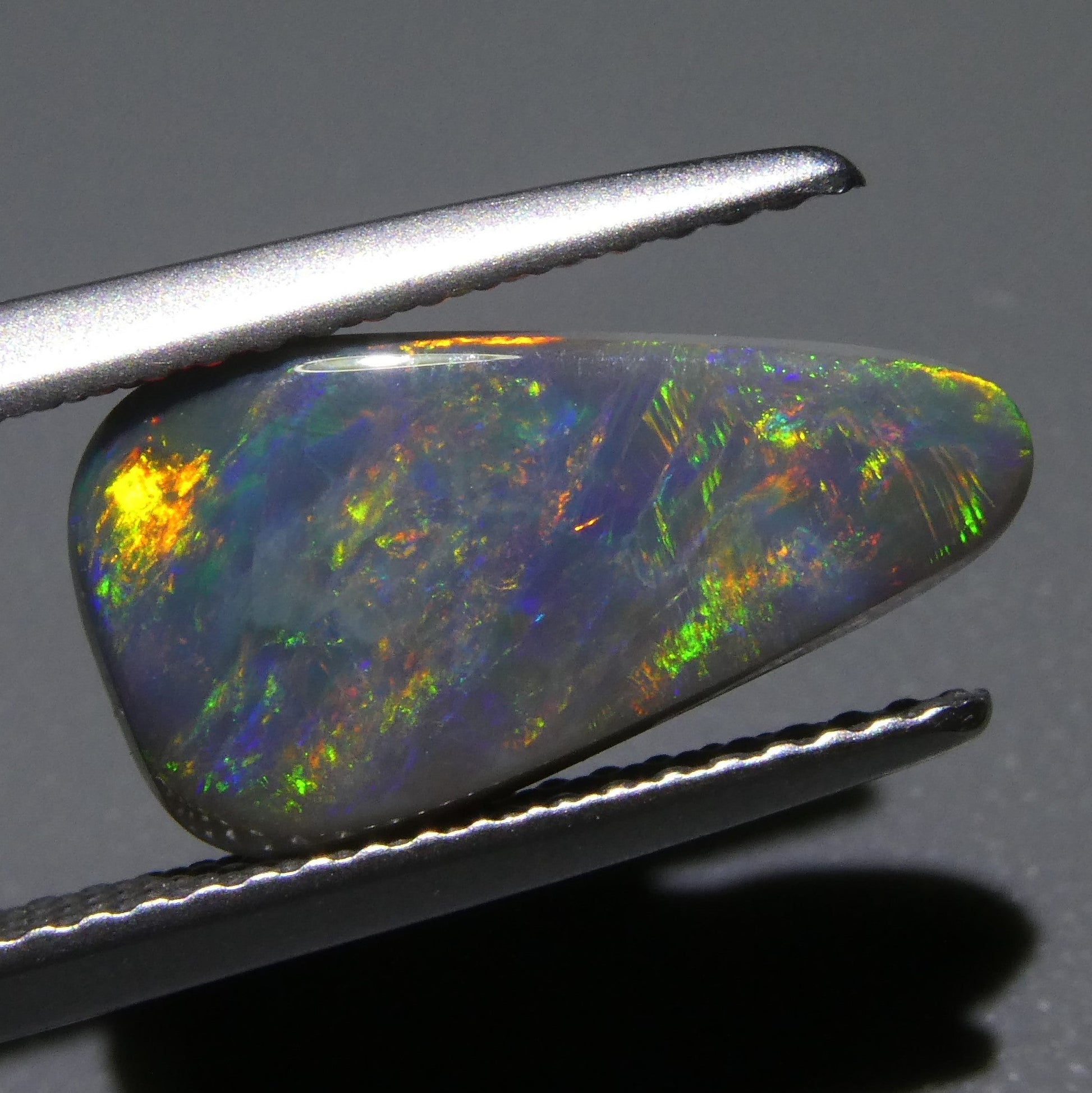 2.07ct Triangular Cabochon Black Opal GIA Certified Australia - Skyjems Wholesale Gemstones