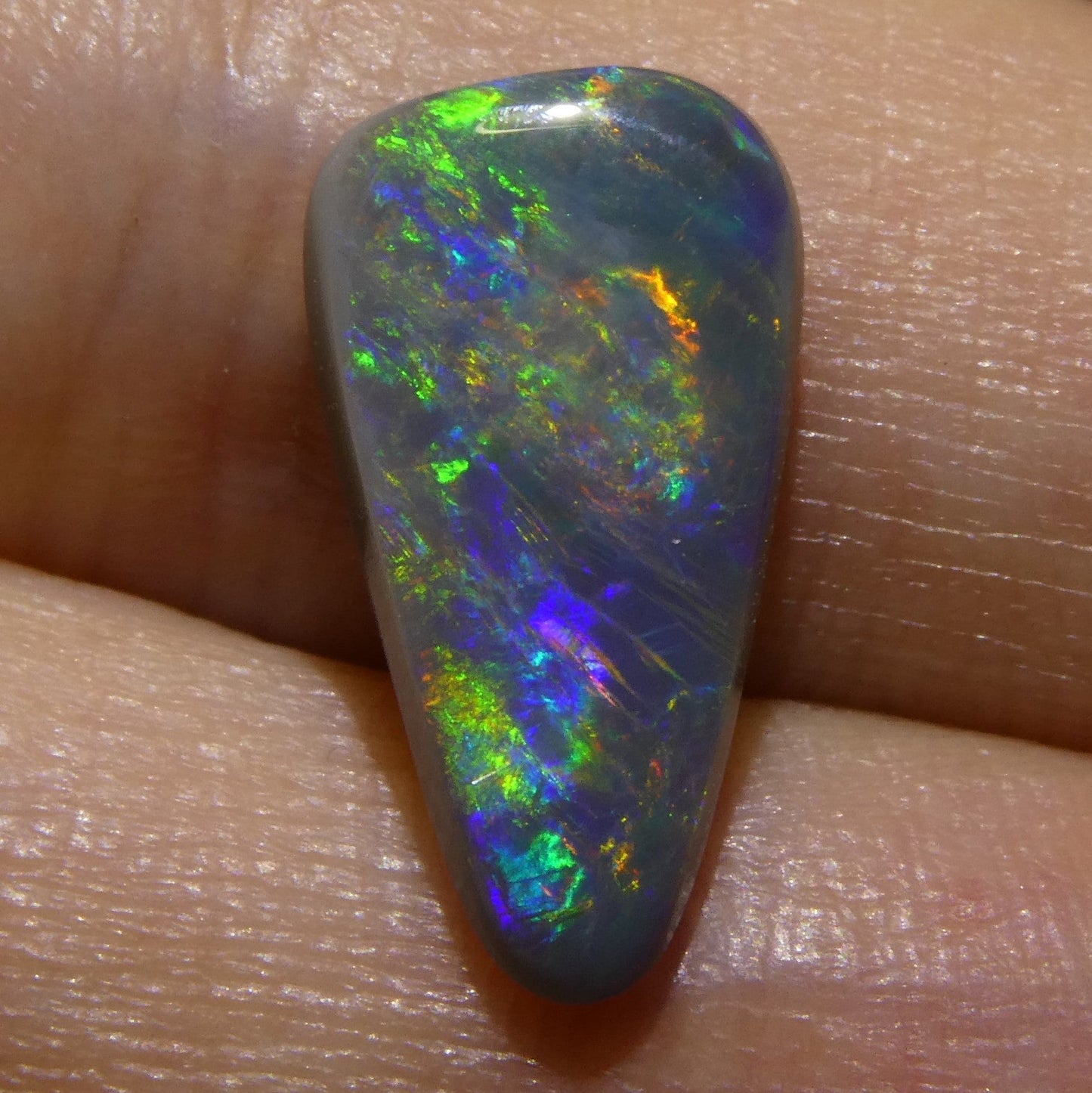 2.07ct Triangular Cabochon Black Opal GIA Certified Australia - Skyjems Wholesale Gemstones